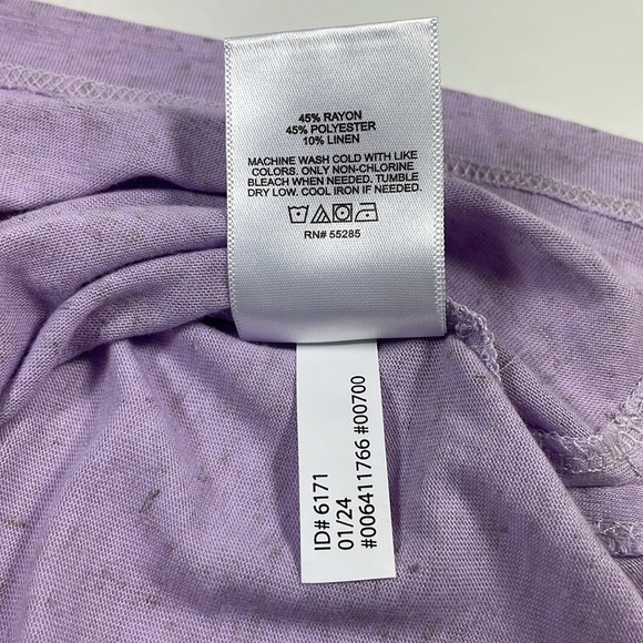 NWT Express Linen-blend crew neck muscle tank - lilac heather color Size XS - Picture 8 of 11